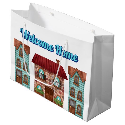 Welkom thuis van de makelaar groot cadeauzakje (Voorkant Gekanteld)