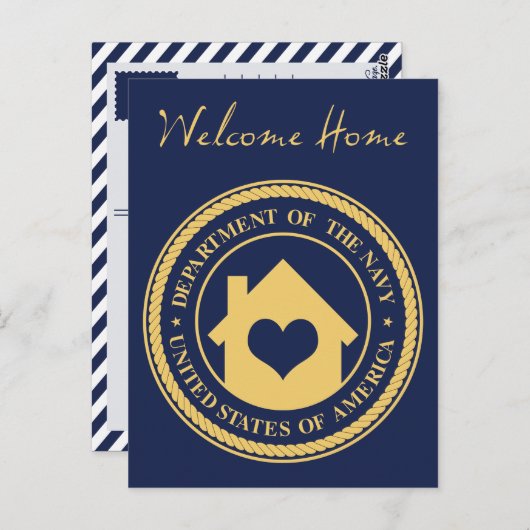 welkom thuis van de marine briefkaart (Voorkant / Achterkant)