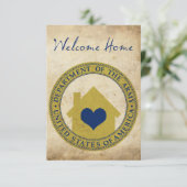 welkom thuis van het leger ( hartzegel ) kaart (Staand voorkant)