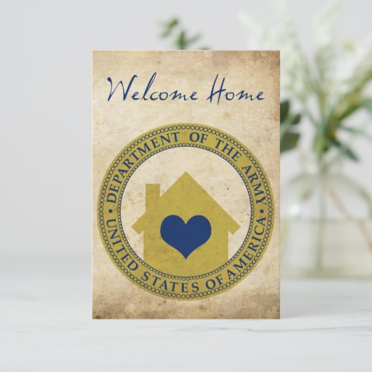 welkom thuis van het leger ( hartzegel ) kaart (Staand voorkant)