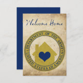 welkom thuis van het leger ( hartzegel ) kaart (Voorkant / Achterkant)