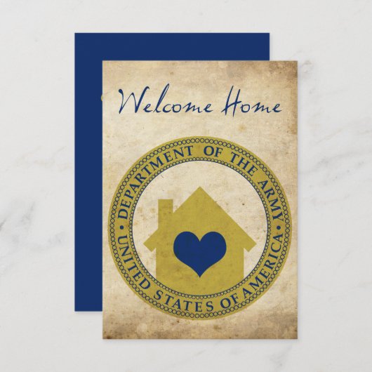 welkom thuis van het leger ( hartzegel ) kaart (Voorkant / Achterkant)