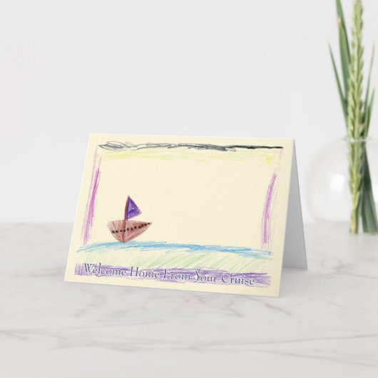 Welkom thuis van je cruise-Wenskaart Kaart (Voorkant)