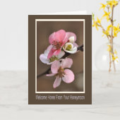 Welkom thuis van je huwelijksreis kaart (Gele Bloem)