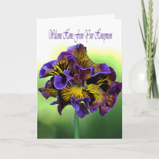 Welkom thuis van je huwelijksreis kaart (Voorkant)