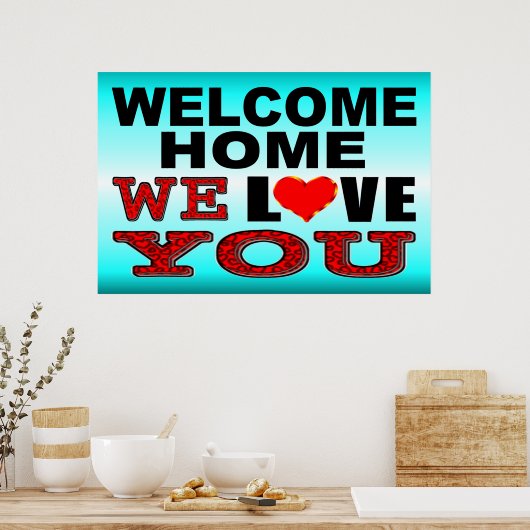 Welkom thuis van jullie poster (Keuken)