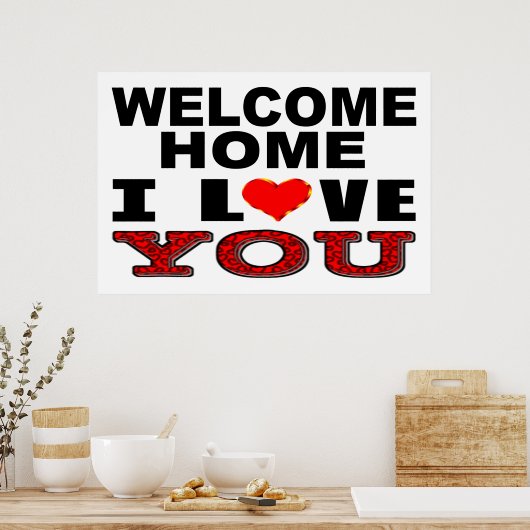 Welkom thuis van jullie poster (Keuken)