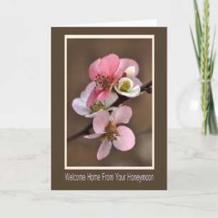 Welkom thuis van uw huwelijksreis kaart