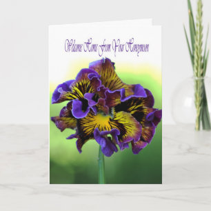 Welkom thuis van uw huwelijksreis kaart