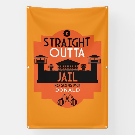 Welkom thuis vanuit de gevangenis spandoek (Verticaal)