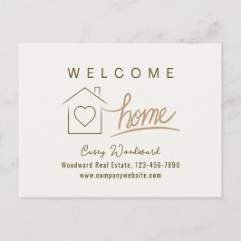 Welkom Thuis Vastgoed Eenvoudig Schoon Minimalisti Briefkaart