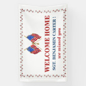 Welkom thuis Verenigde Staten Vlag Militair Leger  Spandoek (Verticaal)