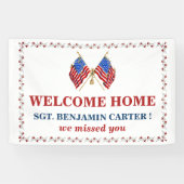 Welkom thuis Verenigde Staten Vlag Militair Leger  Spandoek (Horizontaal)