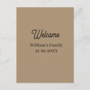 Welkom thuis voeg familienaam toe huis inwijding briefkaart