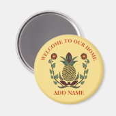 Welkom thuis, voeg tekstanas toe magneet (Voorkant / Achterkant)