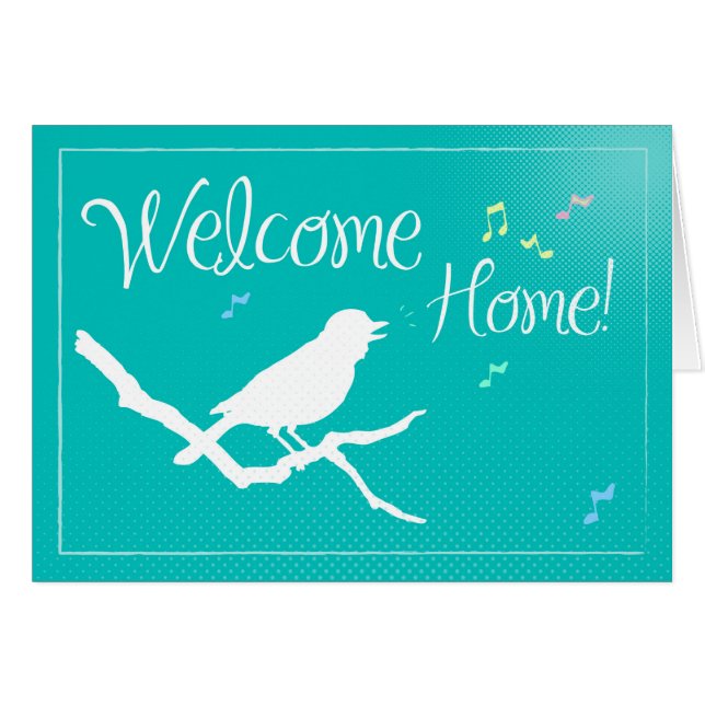 Welkom Thuis Vogel Silhouet (Voorkant Horizontaal)