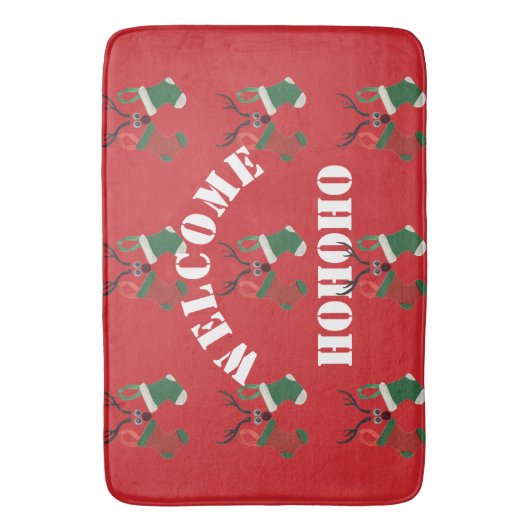 Welkom thuis voor Kerstmis Badmat (Voorkant Verticaal)