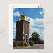 Welkom thuis, vuurtoren Willemstad Nederland. Brie Briefkaart (Voorkant / Achterkant)
