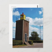 Welkom thuis, vuurtoren Willemstad Nederland. Briefkaart (Voorkant / Achterkant)