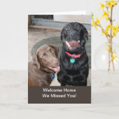 Welkom thuis - We Missed You - Dog's World Kaart (Gele Bloem)