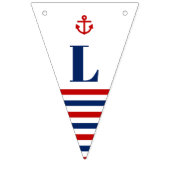 Welkom thuis Zoon Nautical Anchor Stripes Vlaggetjes (Derde vlag)