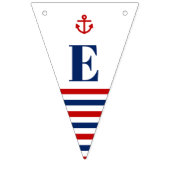 Welkom thuis Zoon Nautical Anchor Stripes Vlaggetjes (Tweede vlag)