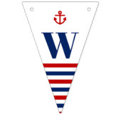 Welkom thuis Zoon Nautical Anchor Stripes Vlaggetjes (Eerste vlag)