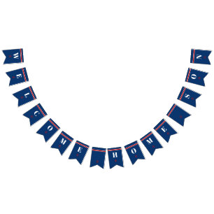 Welkom thuis Zoon Nautical Anchor Stripes Vlaggetjes