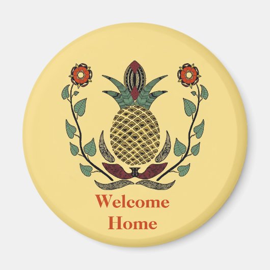 Welkom thuisananas magneet (Voorkant)