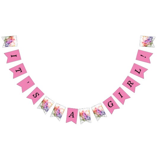 "Welkom thuisbaby Girl" Bunting Banner (Alle)