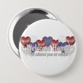 Welkom thuisballonnen ronde button 4,0 cm (Voorkant /achterkant)