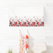 Welkom thuisbanner | Aangepast bloementeken Spandoek (Insitu)