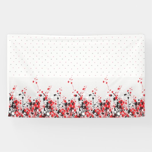 Welkom thuisbanner | Aangepast bloementeken Spandoek (Horizontaal)