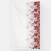 Welkom thuisbanner | Aangepast bloementeken Spandoek (Verticaal)