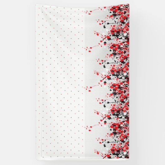 Welkom thuisbanner | Aangepast bloementeken Spandoek (Verticaal)