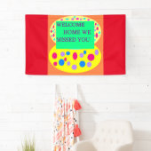 Welkom thuisbanner bericht dat we je hebben gemist spandoek (Insitu)