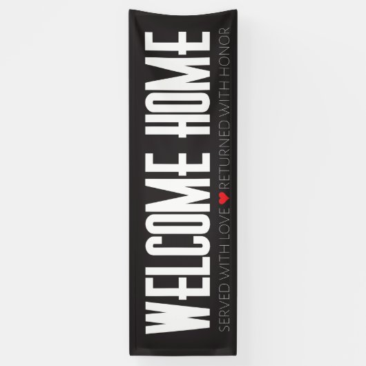 Welkom thuisbanner voor uw missie spandoek (Verticaal)