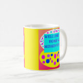 Welkom thuisbericht op koffiemok (Voorkant rechts)
