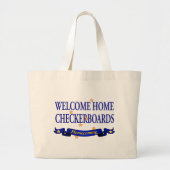 Welkom thuiscontroleborden grote tote bag (Voorkant)