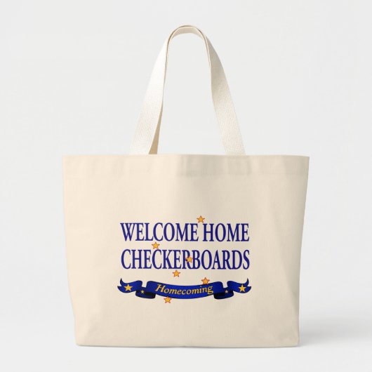 Welkom thuiscontroleborden grote tote bag (Voorkant)