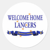 Welkom thuisdansers ronde sticker (Voorkant)