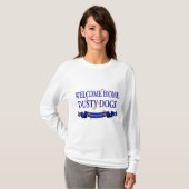 Welkom thuisdeusty-honden t-shirt (Voorkant volledig)