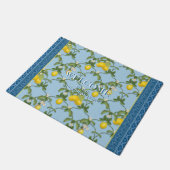 Welkom thuisfamilienaam Citrus Lemon Trellis Art Deurmat (Schuin)