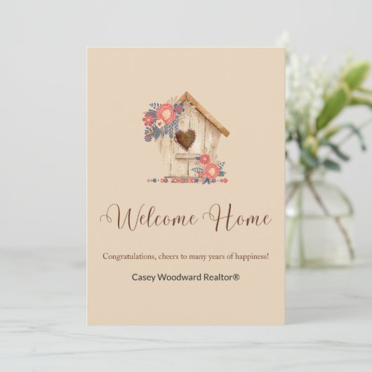 Welkom Thuisgebruiker - Gefeliciteerd Kaart (Staand voorkant)