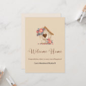 Welkom Thuisgebruiker - Gefeliciteerd Kaart (Voorkant / Achterkant in situ)