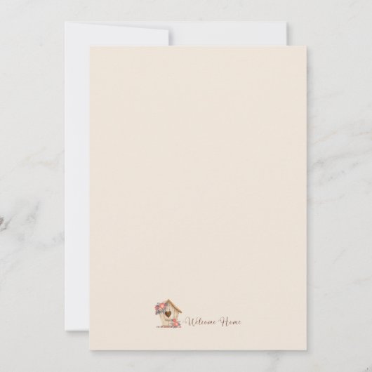 Welkom Thuisgebruiker - Gefeliciteerd Kaart (Achterkant)