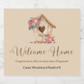 Welkom Thuisgebruiker - Gefeliciteerd Sparkling Wijnetiket (Enkel label)