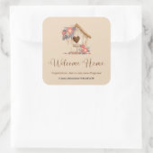 Welkom Thuisgebruiker - Gefeliciteerd Vierkante Sticker (Tas)