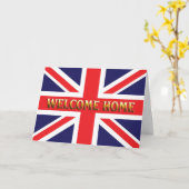 Welkom thuiskaart met een Union Jack Kaart (Gele Bloem)