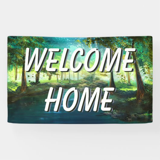 Welkom thuislandschapswaterbanner spandoek (Horizontaal)